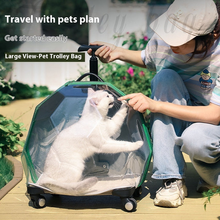 Travel in Style with the Large Dog Suitcase Trolley Space Capsule