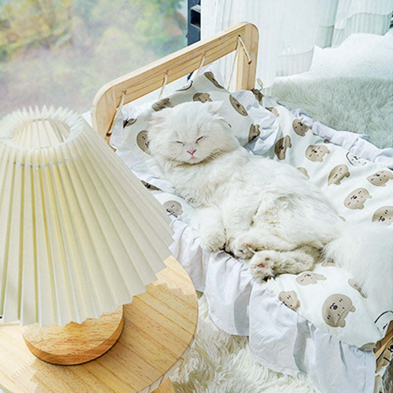 Solid Wood Cat Bed With Removable