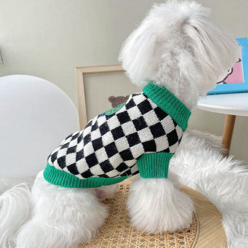Black And White Checkered Sweater