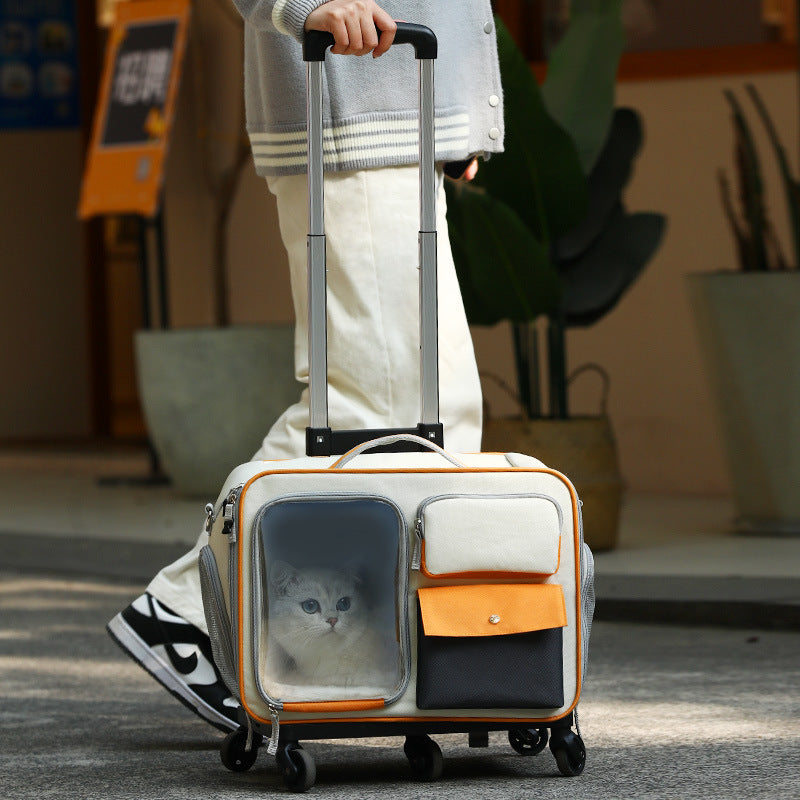 Cat Bag Going Out Pet Trolley Bag