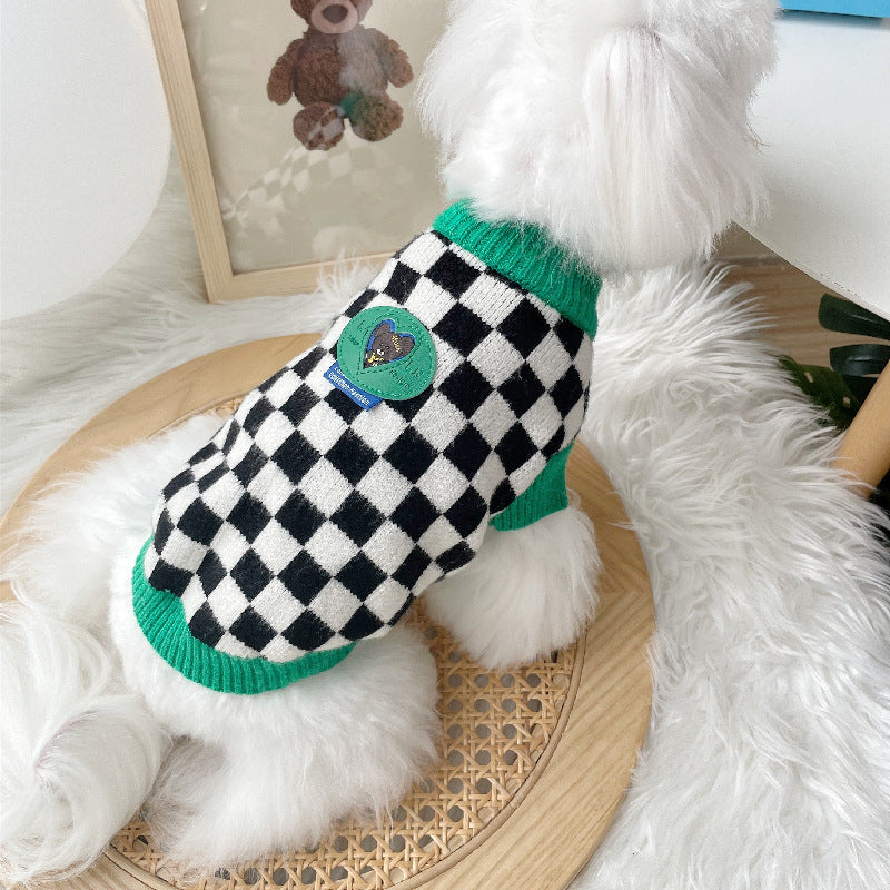 Black And White Checkered Sweater