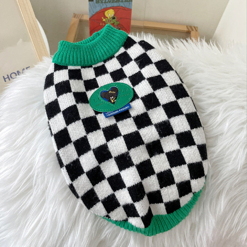 Black And White Checkered Sweater