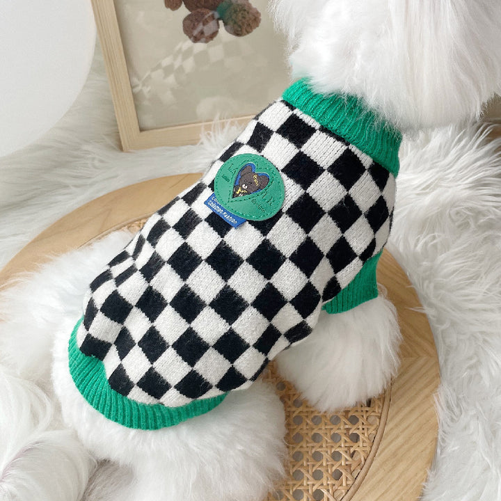 Black And White Checkered Sweater