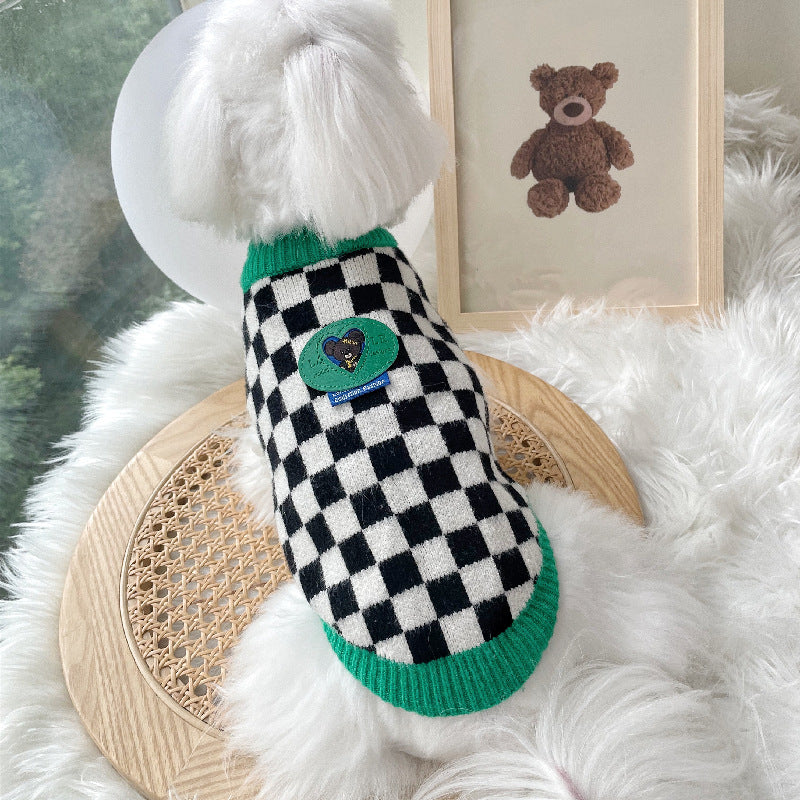 Black And White Checkered Sweater