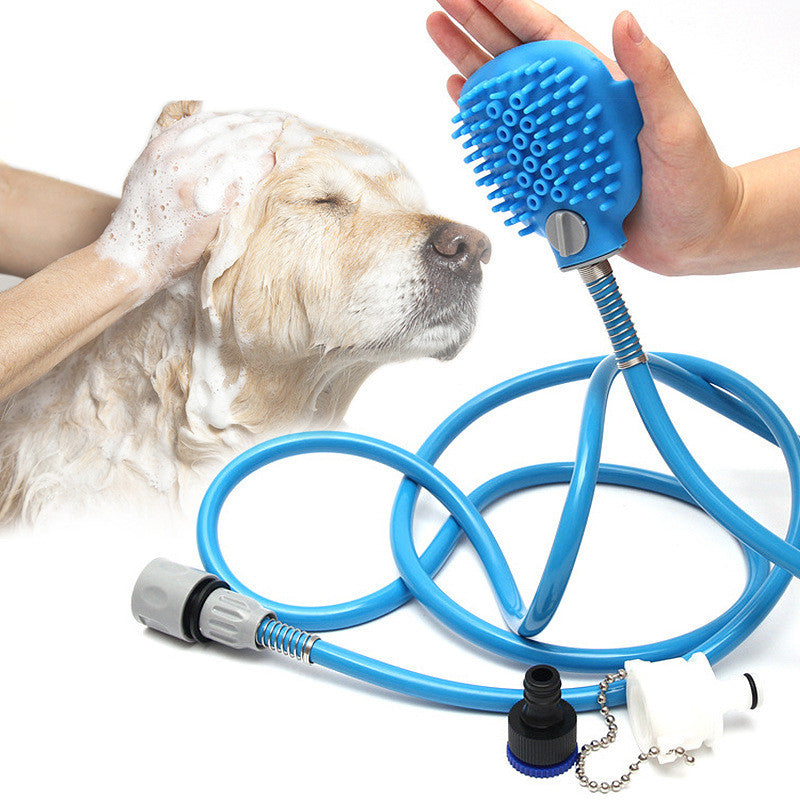 Outdoor Shower Bath Brush Dog