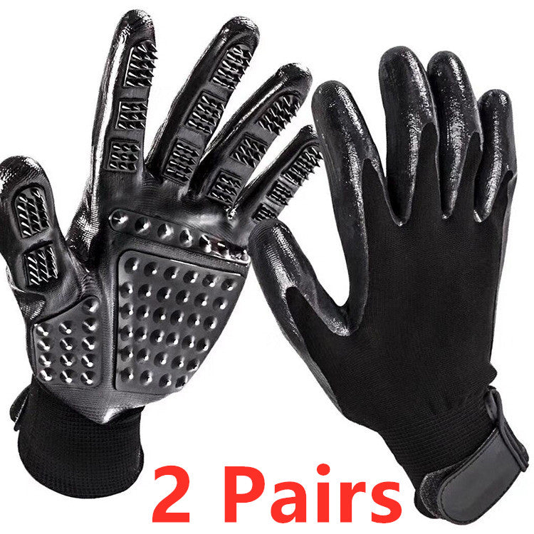 Pet Hair Grooming Glove Cats Soft Rubber