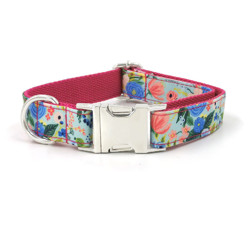 Printed Big Dog Leash Collar Pet Collar